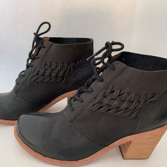 Modern Vintage Black Shoe Boots. 8M - Picture 3 of 7